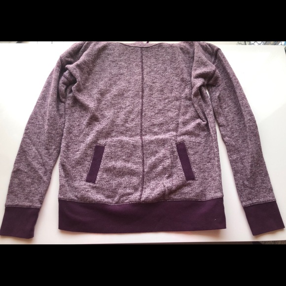 Long, purple sweater with oversized neck - Picture 5 of 7